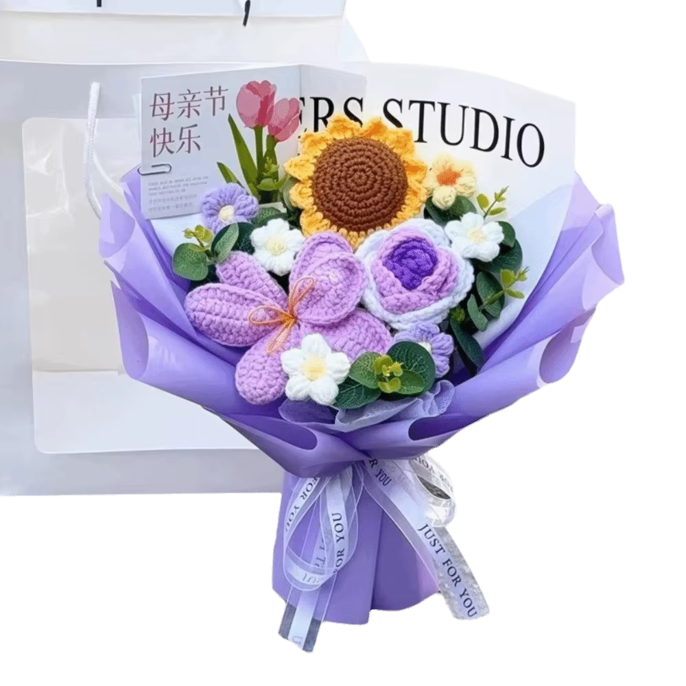 Bouquet de fleurs en coton de qualité