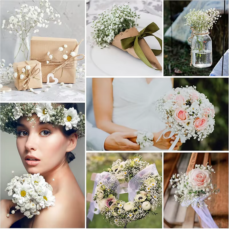 Bouquet de fleurs artificielles Gypsophila
