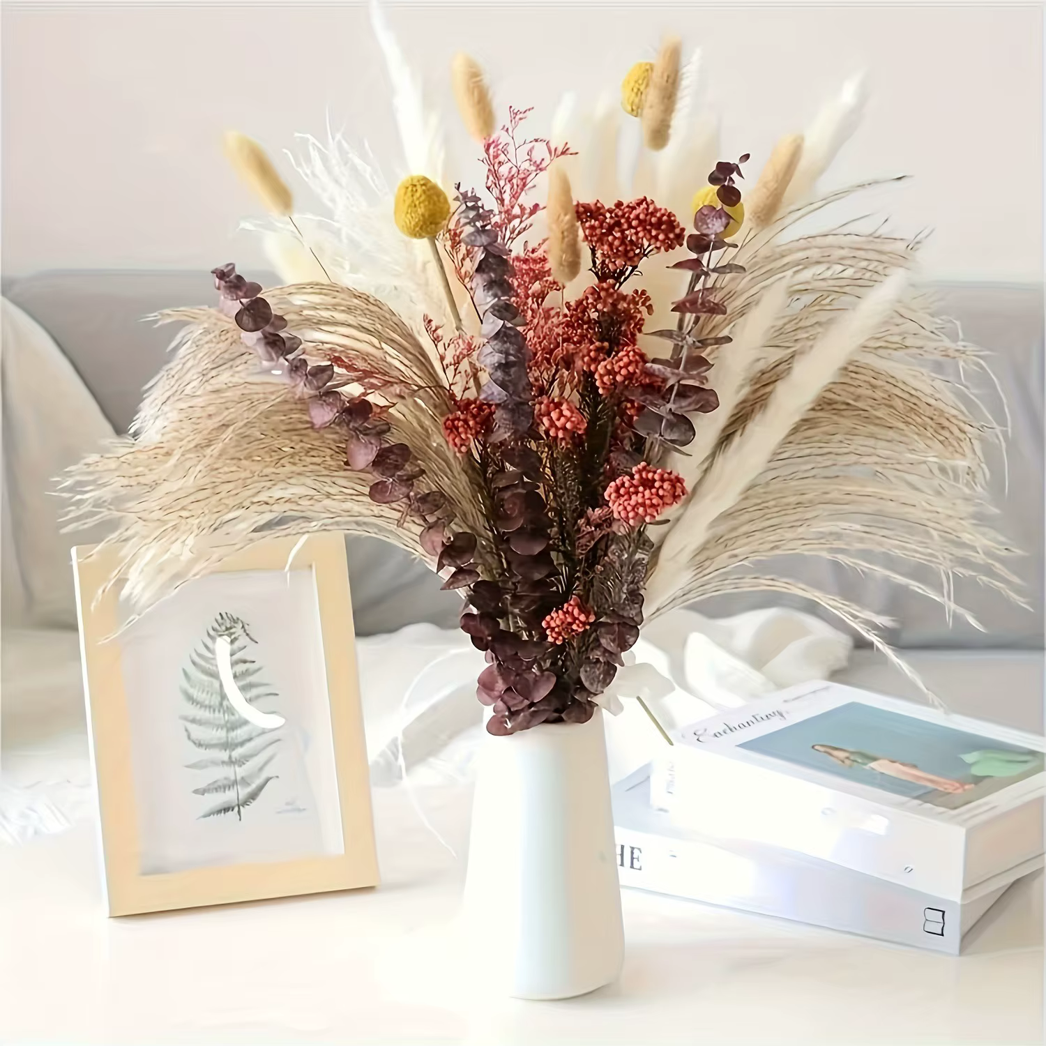 Bouquet de fleurs séchées naturelles mélangées