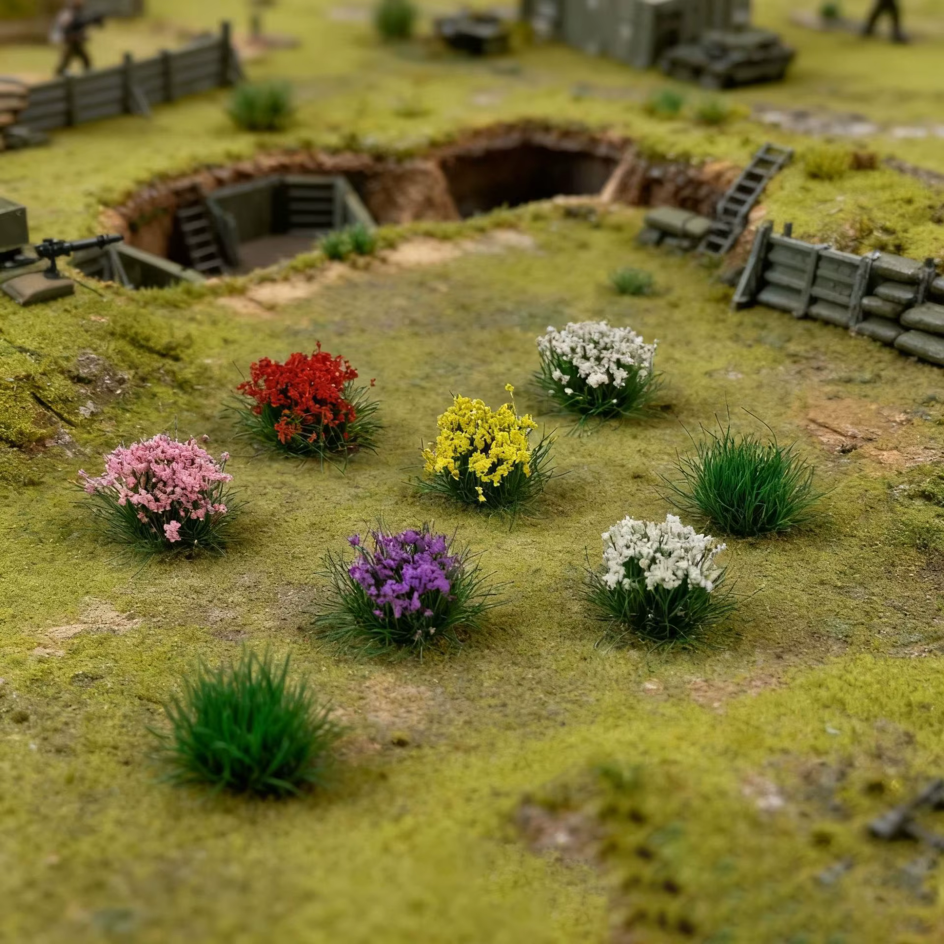 30 pièces/boîte, mini-bouquets de fleurs pour micro-paysage, bouquets de fleurs simulées, ornements pour modèles architecturaux DIY
