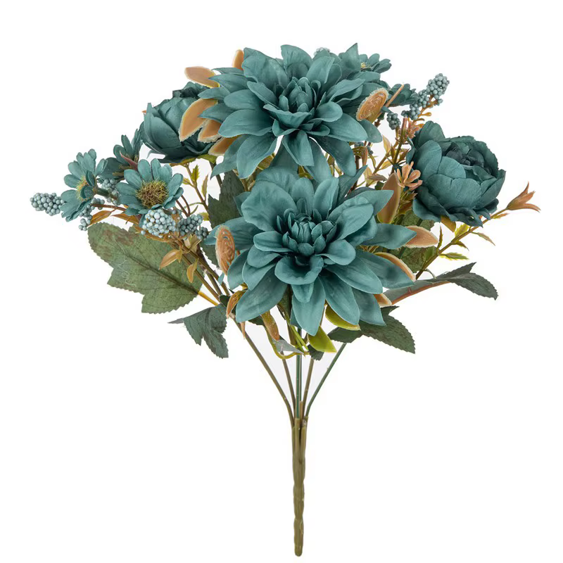Fleurs artificielles soie Dahlia Rose marguerite saint valentin maison RoomDecoration bonsaï salle mariage mariée Bouquet fête bricolage offres spéciales