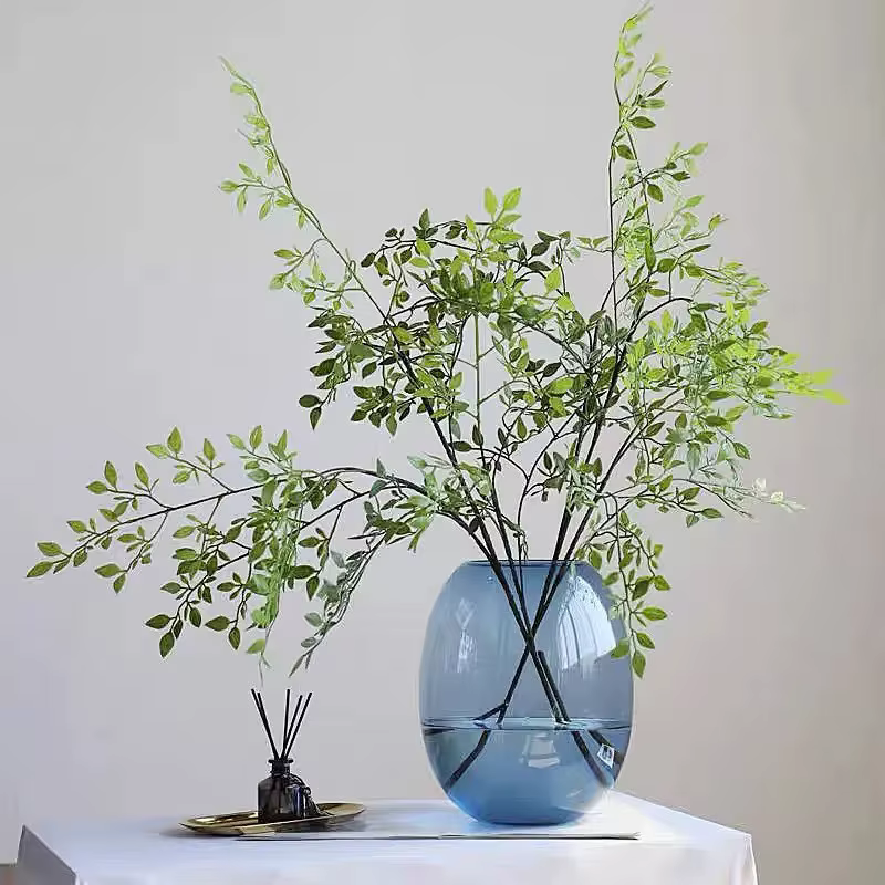 Plantes vertes artificielles à branche unique