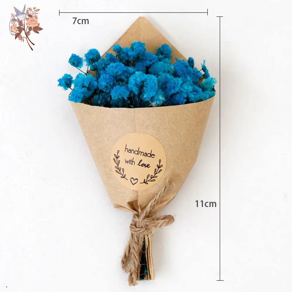 Fleurs séchées éternelles Gypsophila Mini Bouquet boîte-cadeau Souvenir mariage boutonnière Corsage véritable souffle de bébé décoration de voiture à la maison
