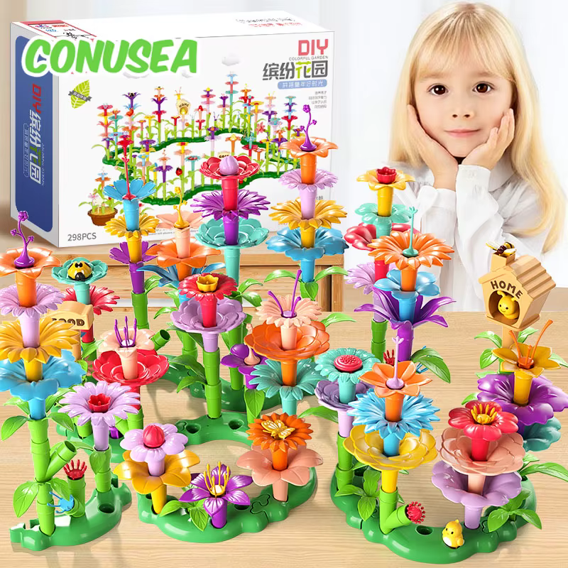 Blocs de construction DIY Jardin de fleurs
