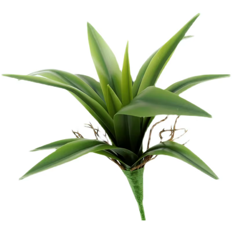 15/16/24 feuilles sensation réaliste orchidée artificielle herbe verte Chlorophytum plantes bricolage intérieur Floral maison jardin mariage hôtel décor