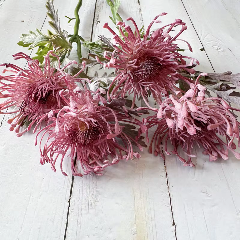Grande fleur de chrysanthème araignée artificielle réaliste