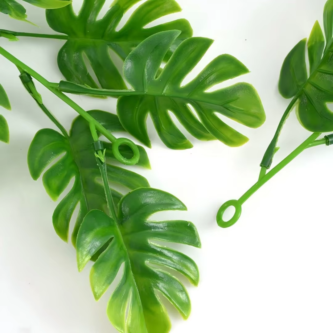 Guirlande de feuilles de Monstera artificielles