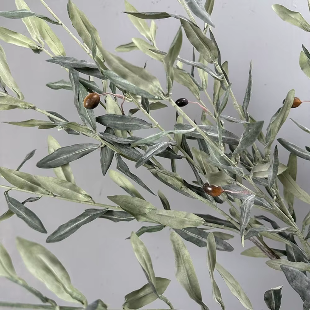 Branche d'olivier artificielle en plastique avec fruits