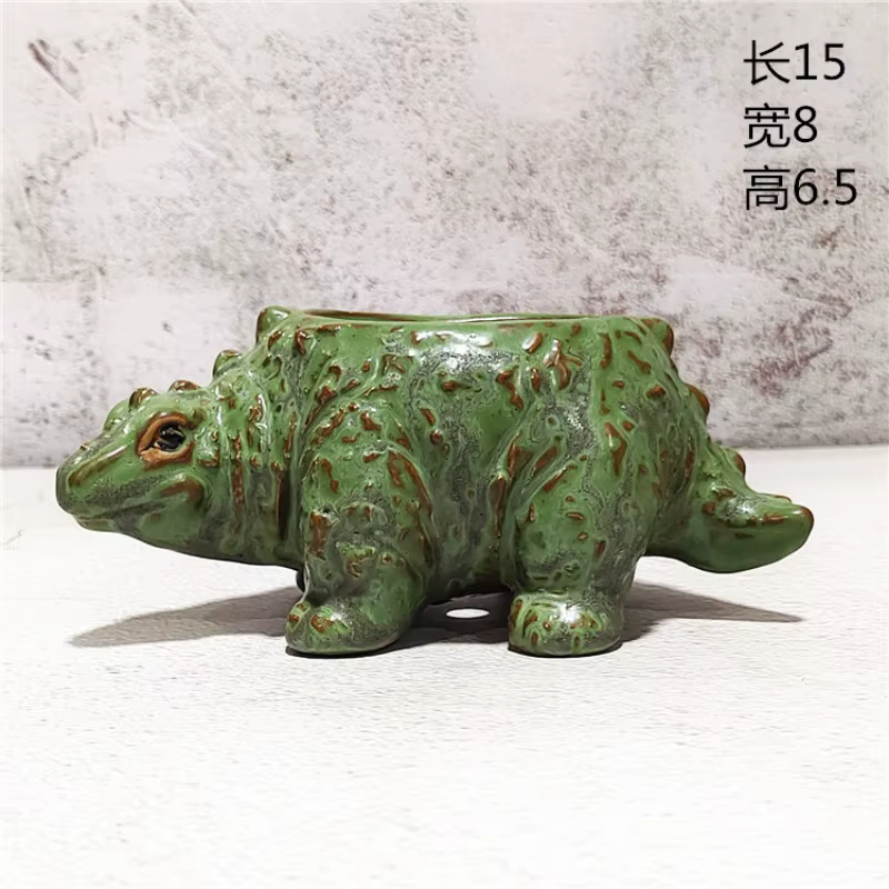Pot de fleur de dinosaure de dessin animé mignon créatif