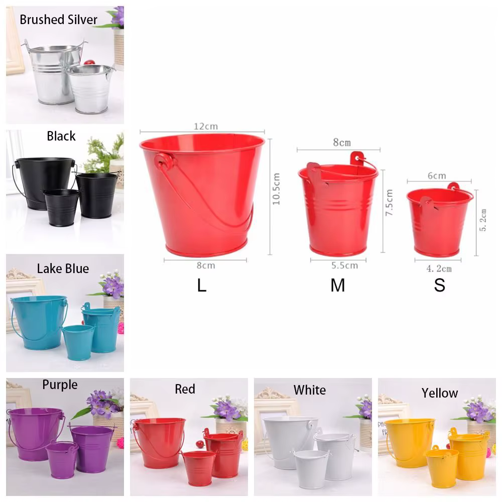 Pot de fleur en fer blanc
