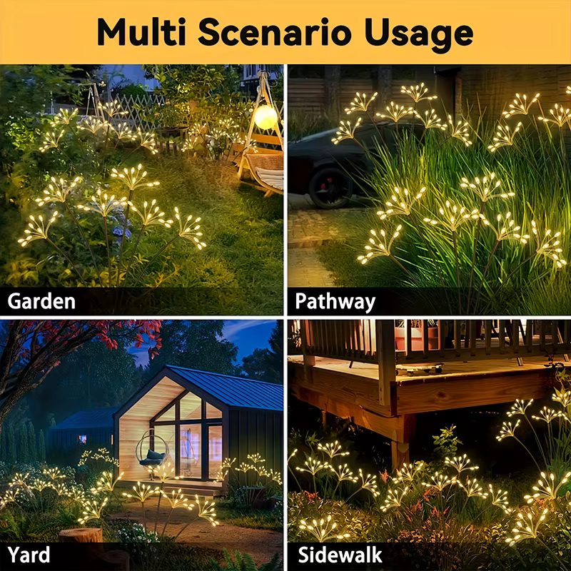 Lampes solaires pour pelouse en forme de fleurs