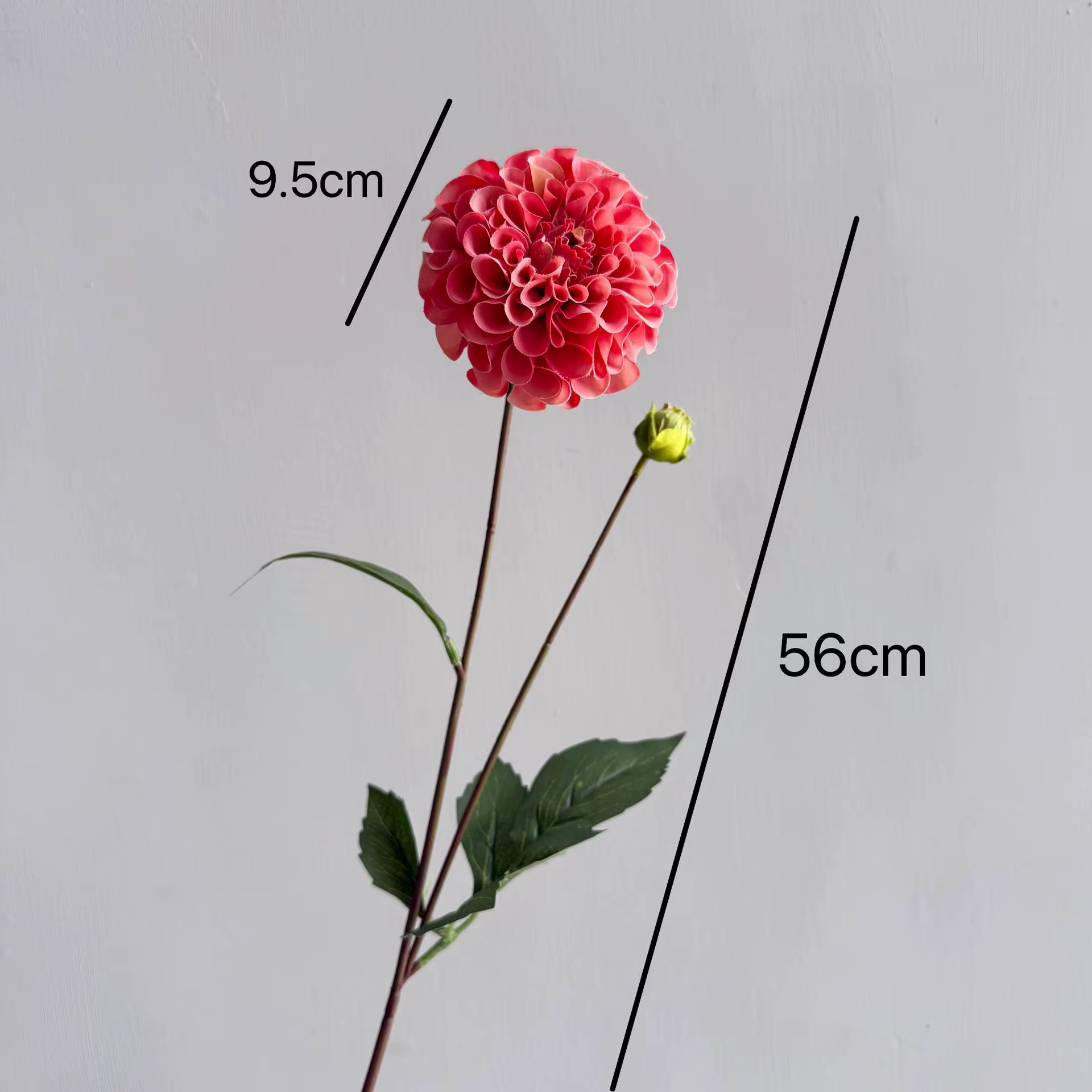 Lot de 5 fleurs artificielles hydratantes Dahlia à 2 têtes