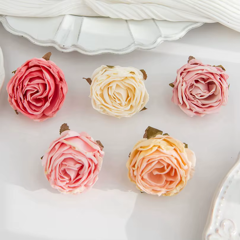 Fleur artificielle bord brûlé Rose mariage bouquet de mariée décor maison saint valentin extérieur jardin arc Festival fête couronne bricolage cadeau