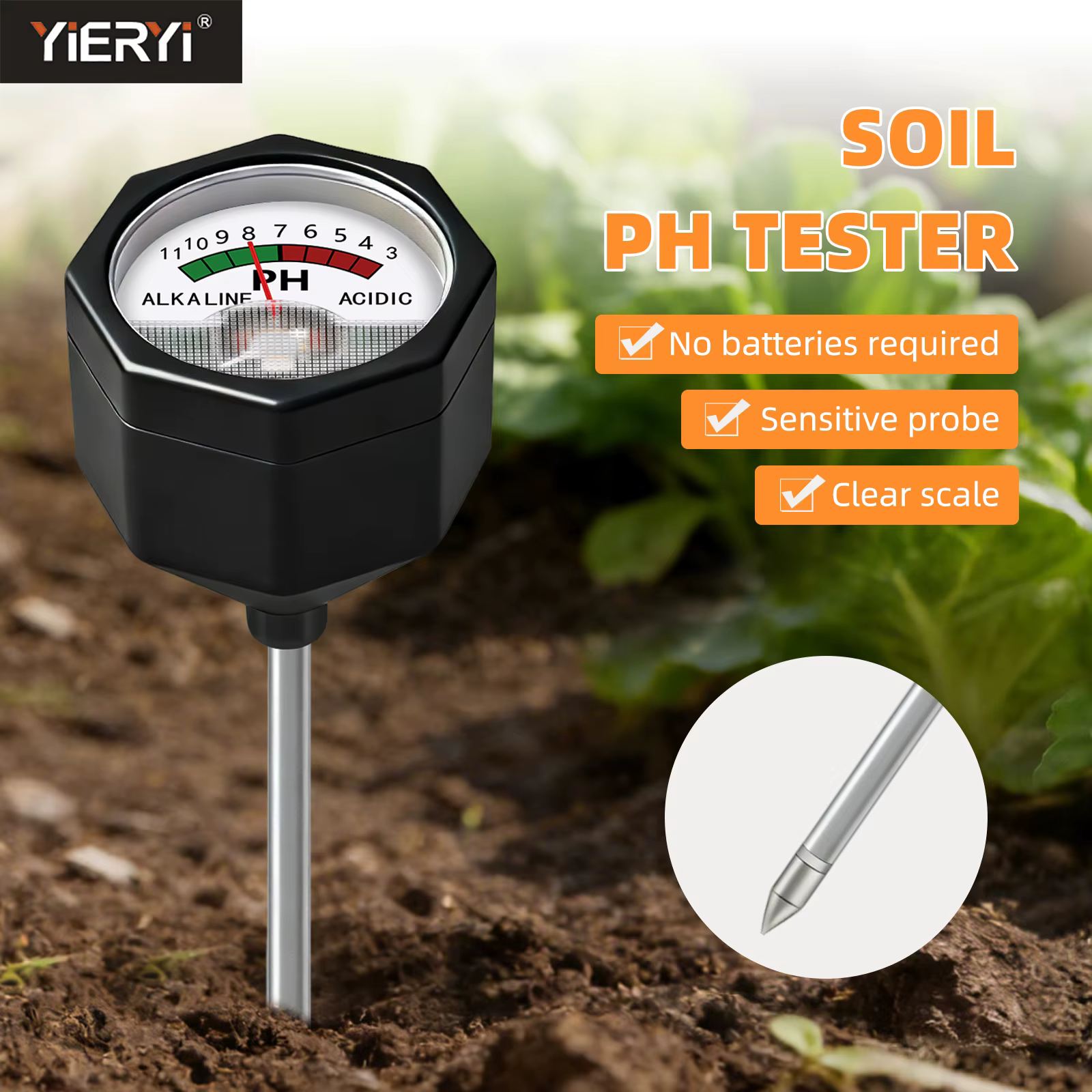 Testeur de pH du sol Yieryi