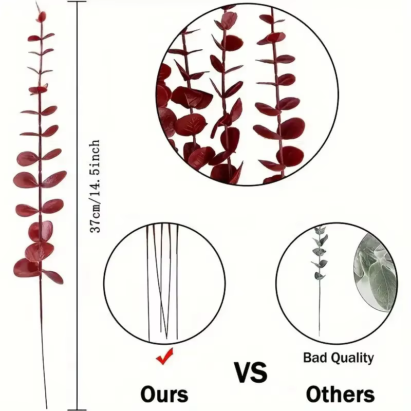 Plantes artificielles, feuilles d'eucalyptus