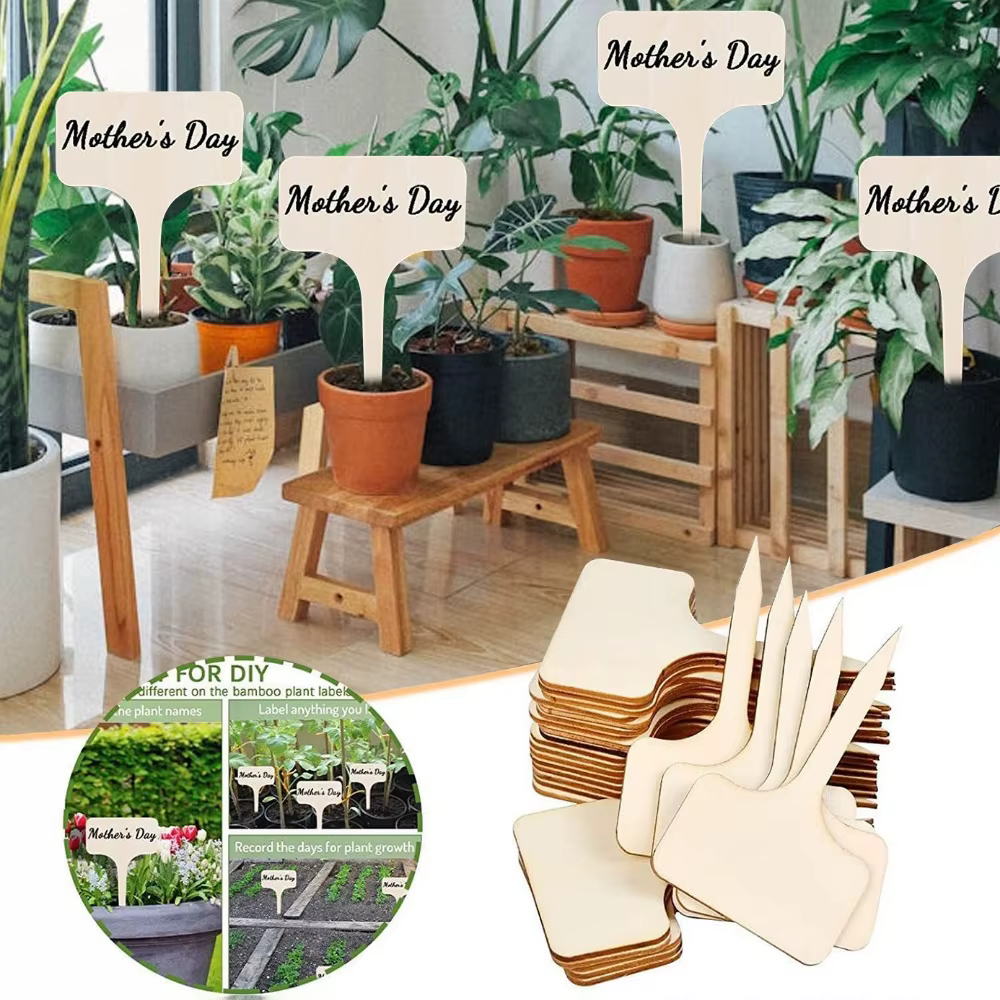 Plaque de fleurs horticoles en bois de peuplier
