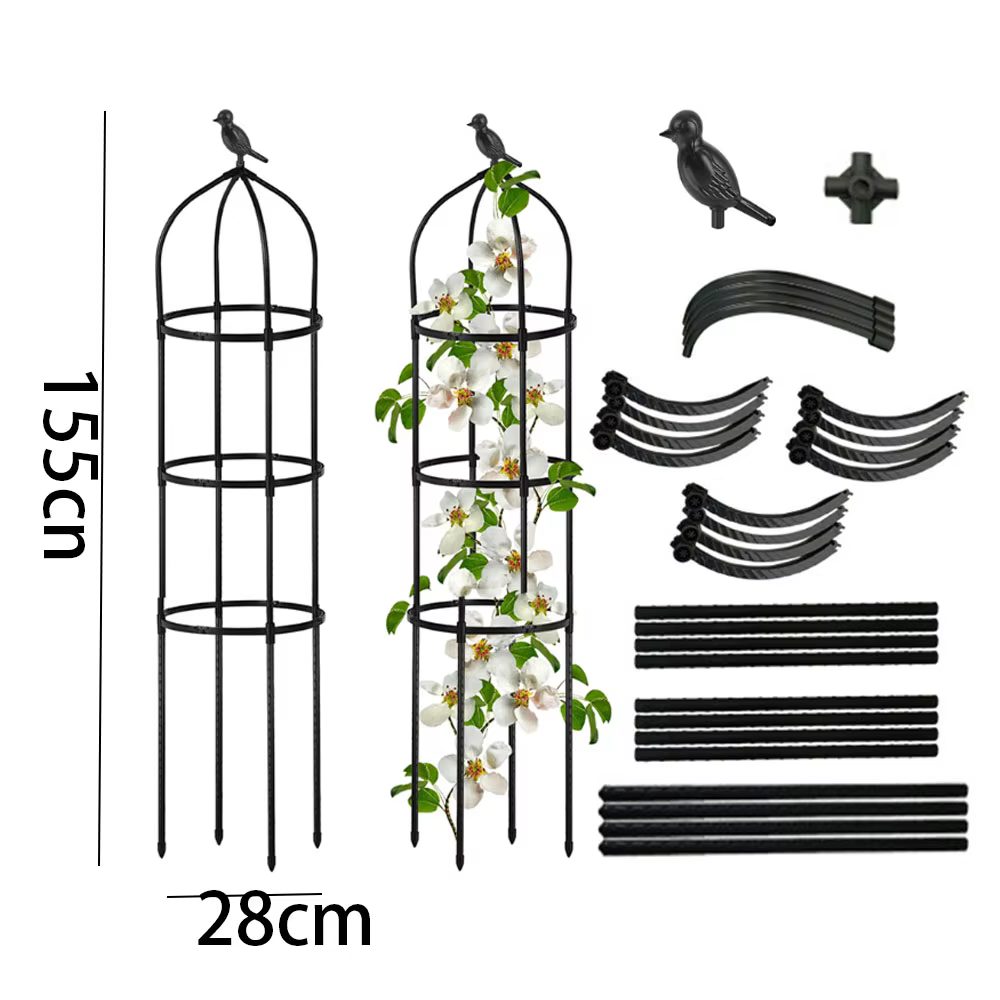 Supports de plantes en forme d'obélisque pour jardin