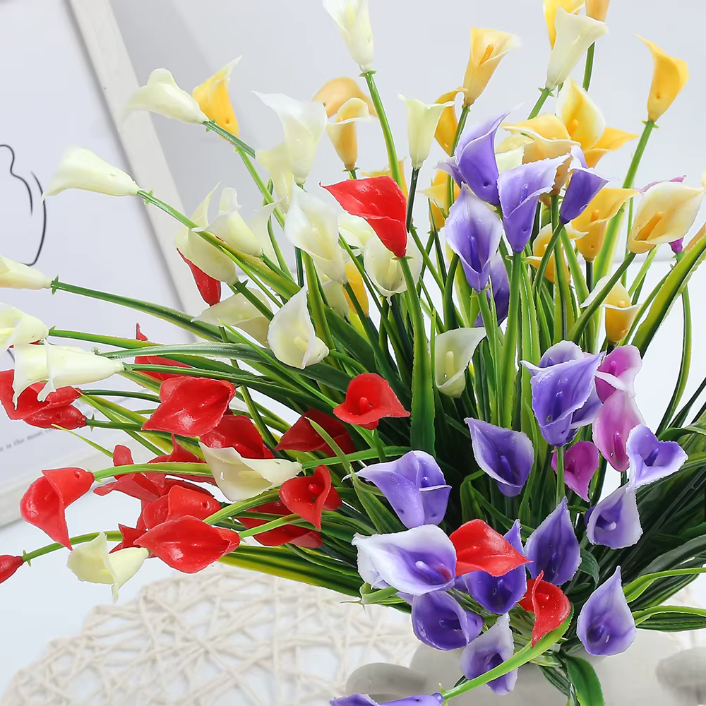Bouquet de lys artificiels Calla de 33 cm