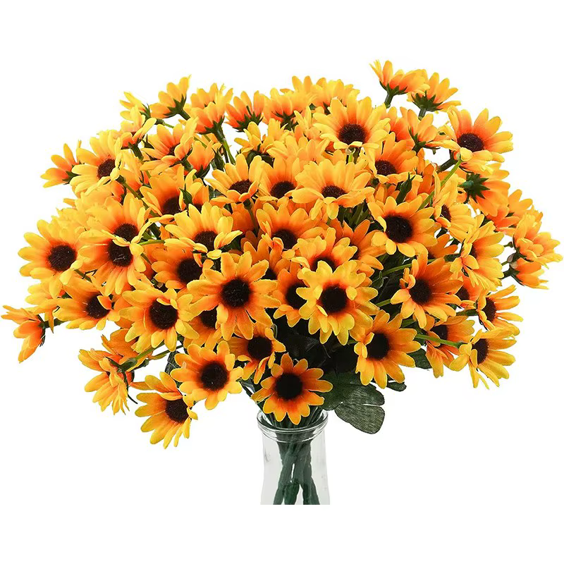 Injyellow-Bouquet de fleurs artificielles pour mariage
