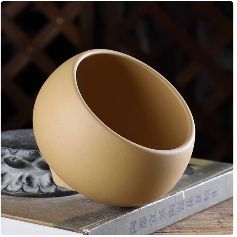 Pot de bonsaï rond en céramique