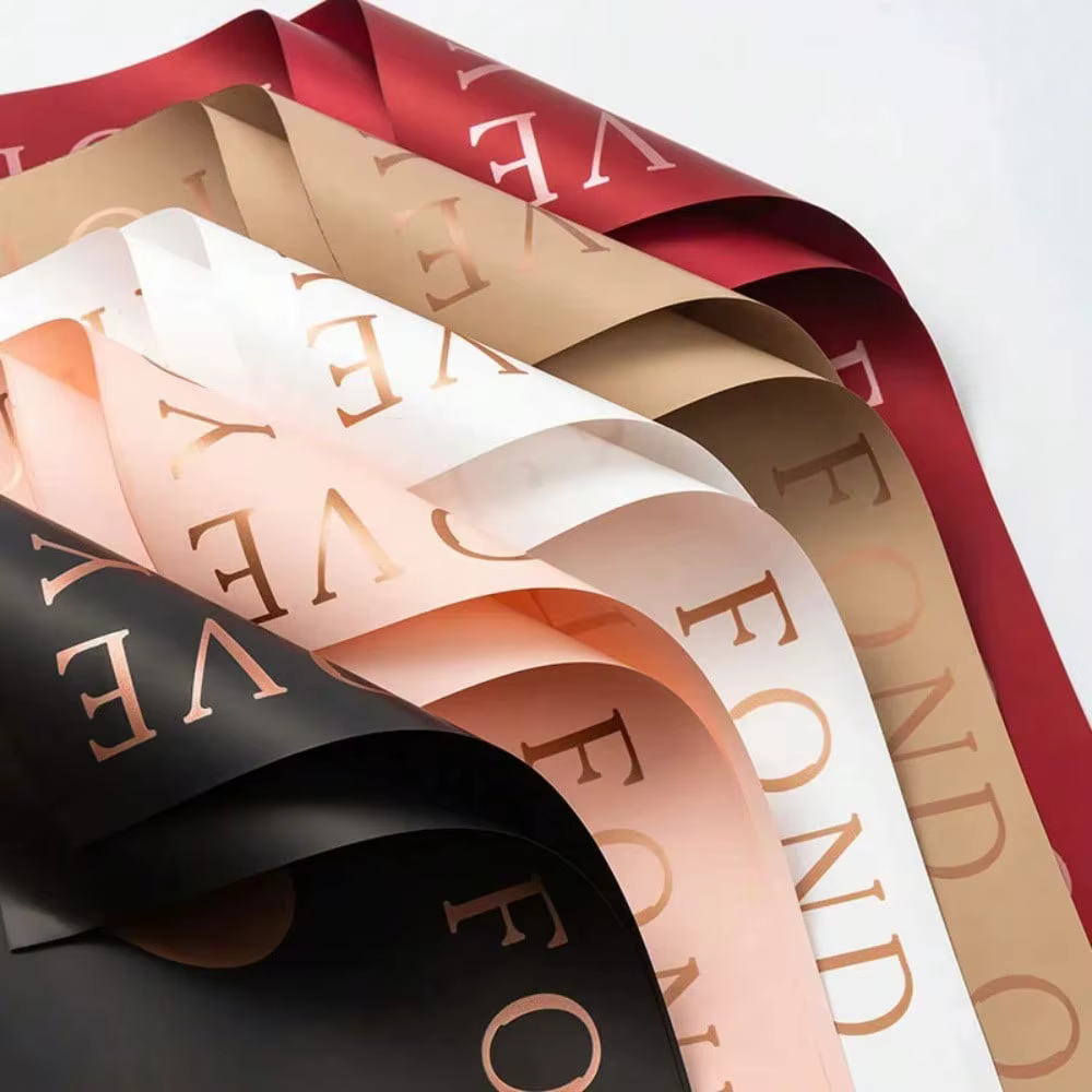 20 feuilles/paquet de papier d'emballage Floral imperméable pour Bouquets de mariage