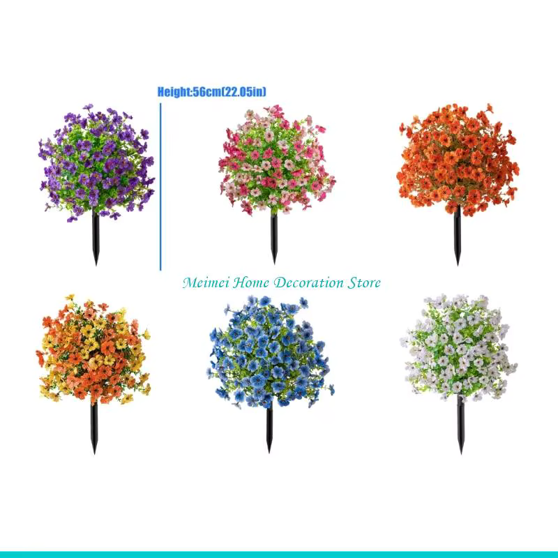 H7BF – plante à fleurs artificielles avec piquet