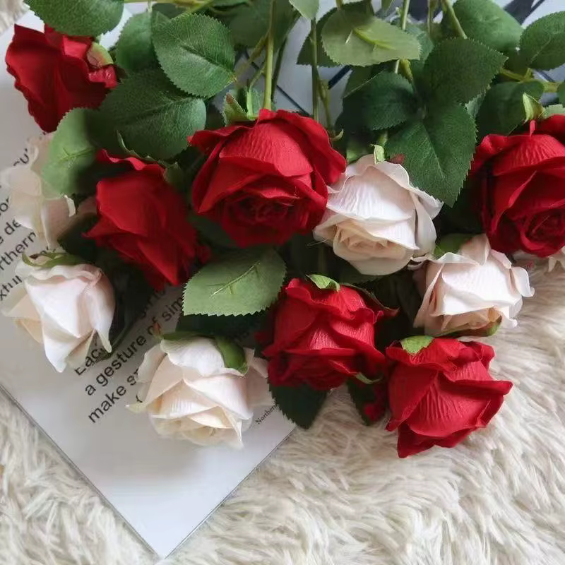 1/5/10/20 pièces Roses fleurs artificielles Rose fleur branche