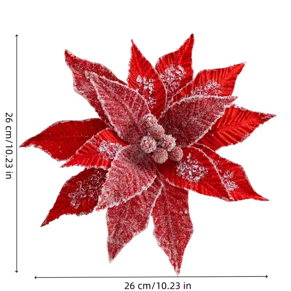 Fleur de noël luxueuse en Faux velours