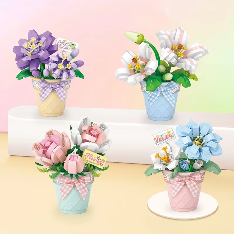 Décennie s de construction de fleurs en pot pour adultes et enfants