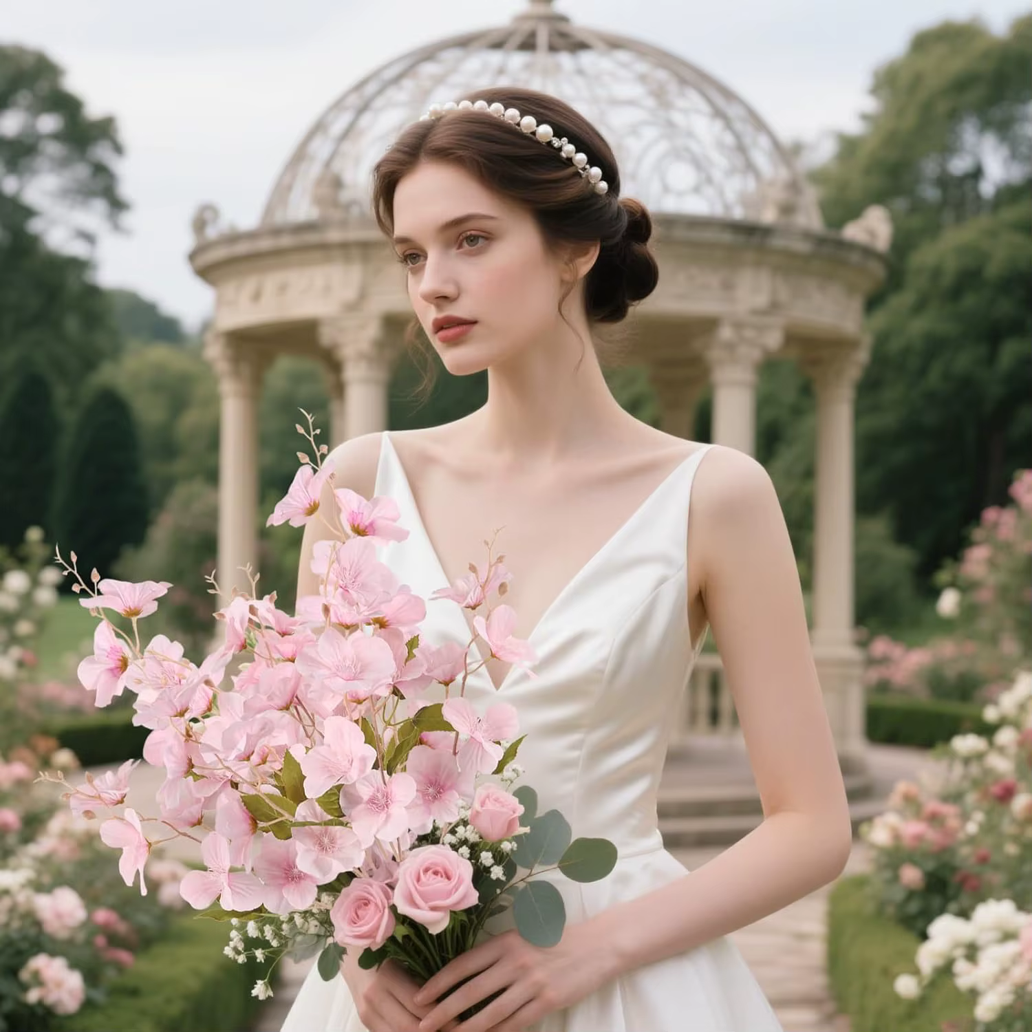 Fleurs artificielles en soie de magnolia pour extérieur