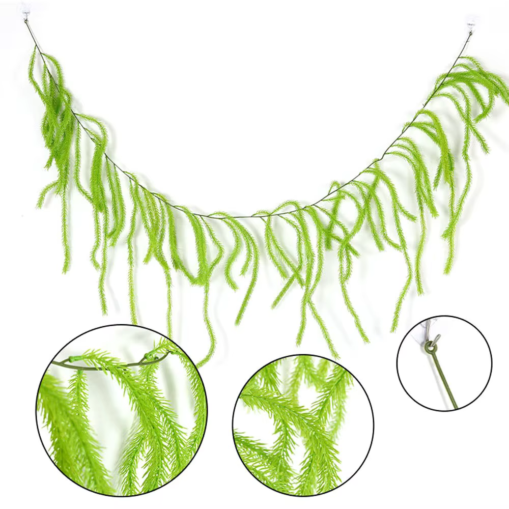 Plante artificielle verte en plastique