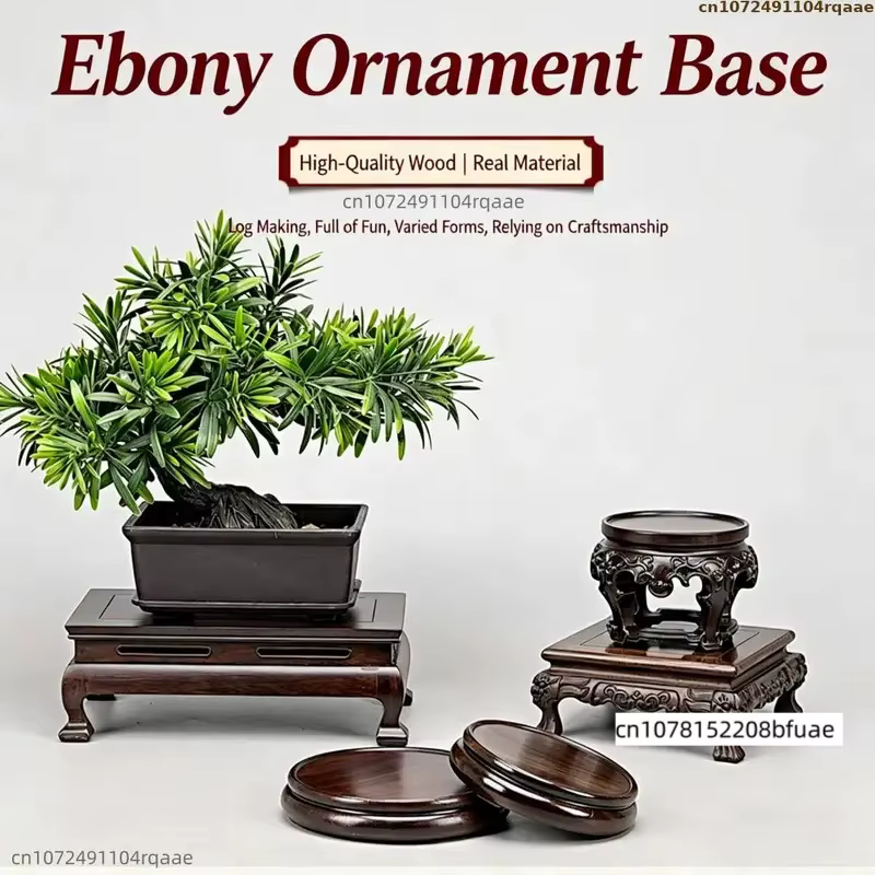 Support de Plante Rond Simple en Bois Massif