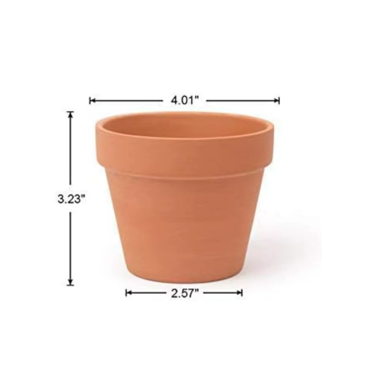 Pots de fleurs en terre cuite de 4 pouces