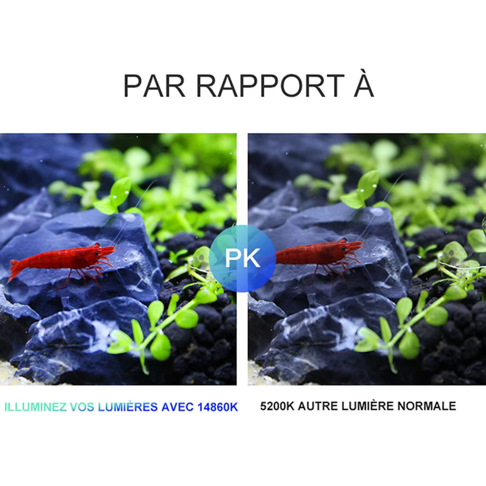 Très Mince Led Aquarium Lampe Éclairage La Croissance Des Plantes