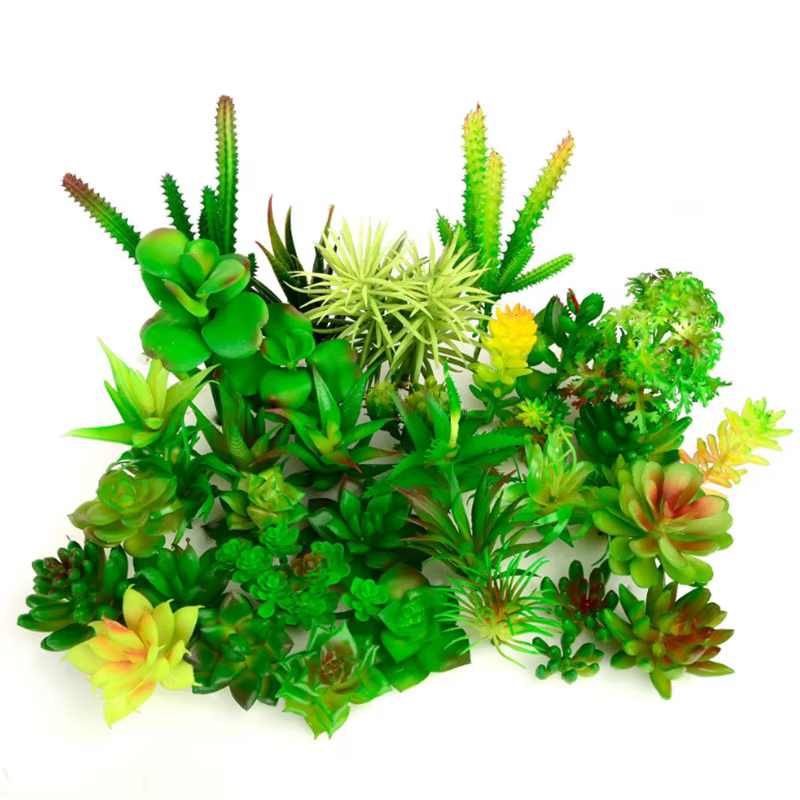 Petites plantes succulentes artificielles en PVC