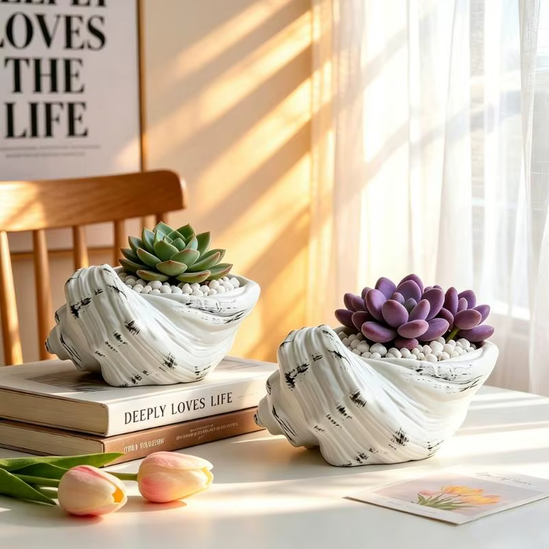 Jardinière succulente en résine artistique