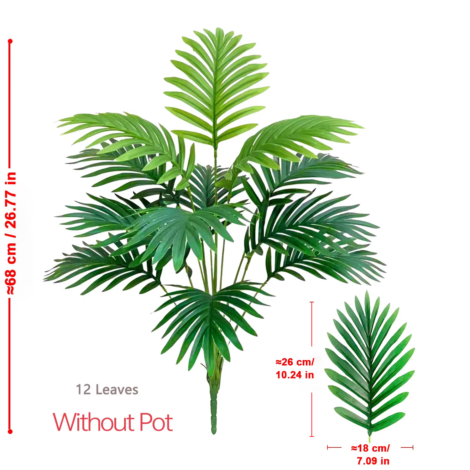 Plante artificielle Areca Palm avec pot