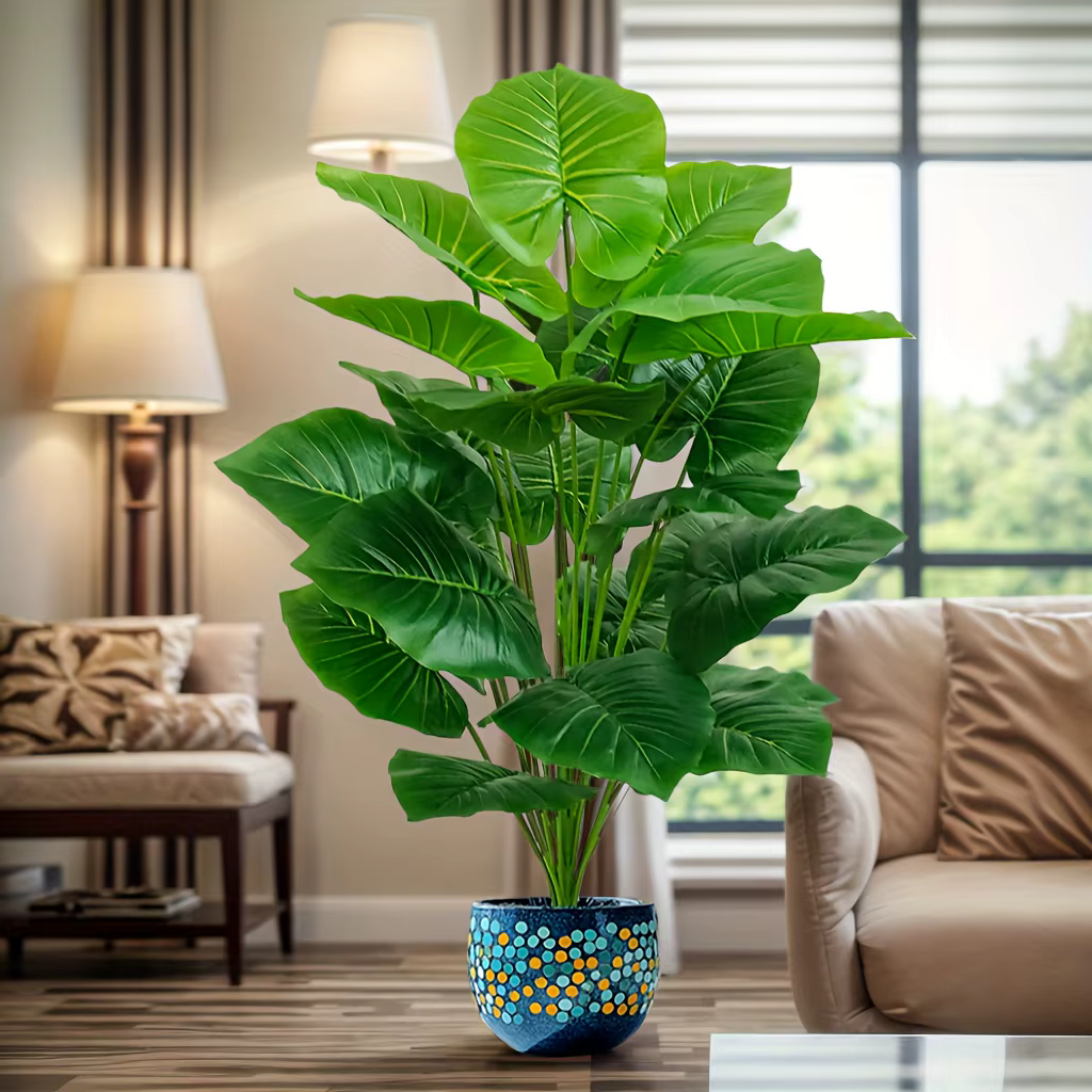 Palmier artificiel réaliste de 100cm avec 18 feuilles