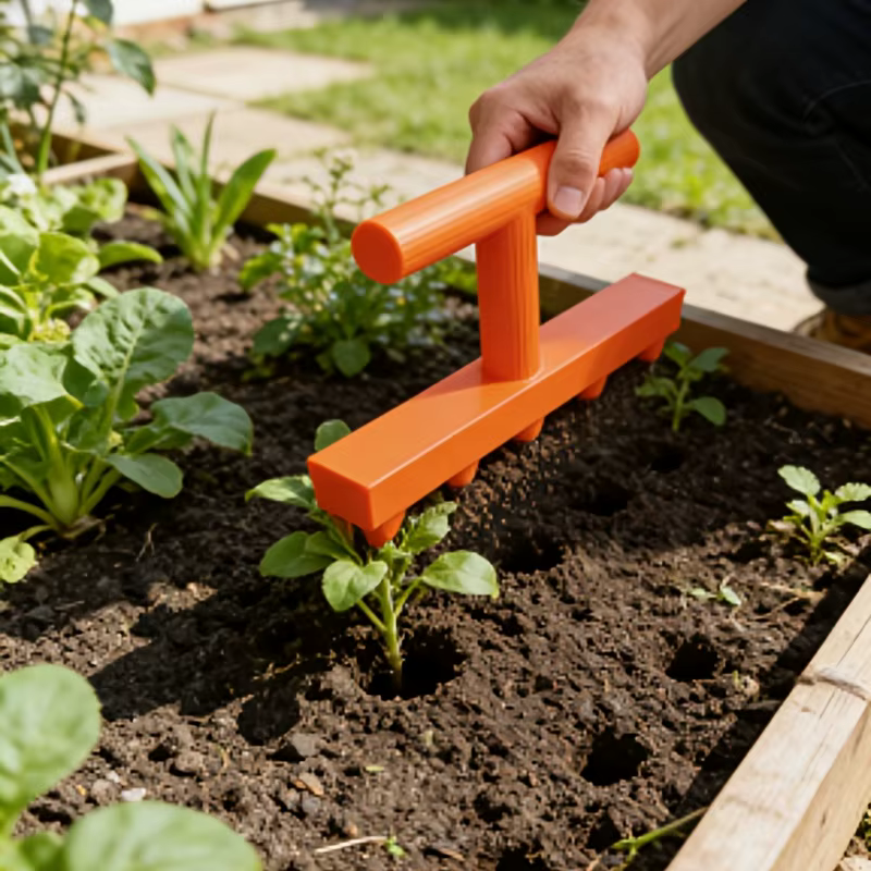 Dispositif de semis multi-trous portatif pour le jardinage, adapté à la semence, à la coupe, à la culture des semis et aux plants.
