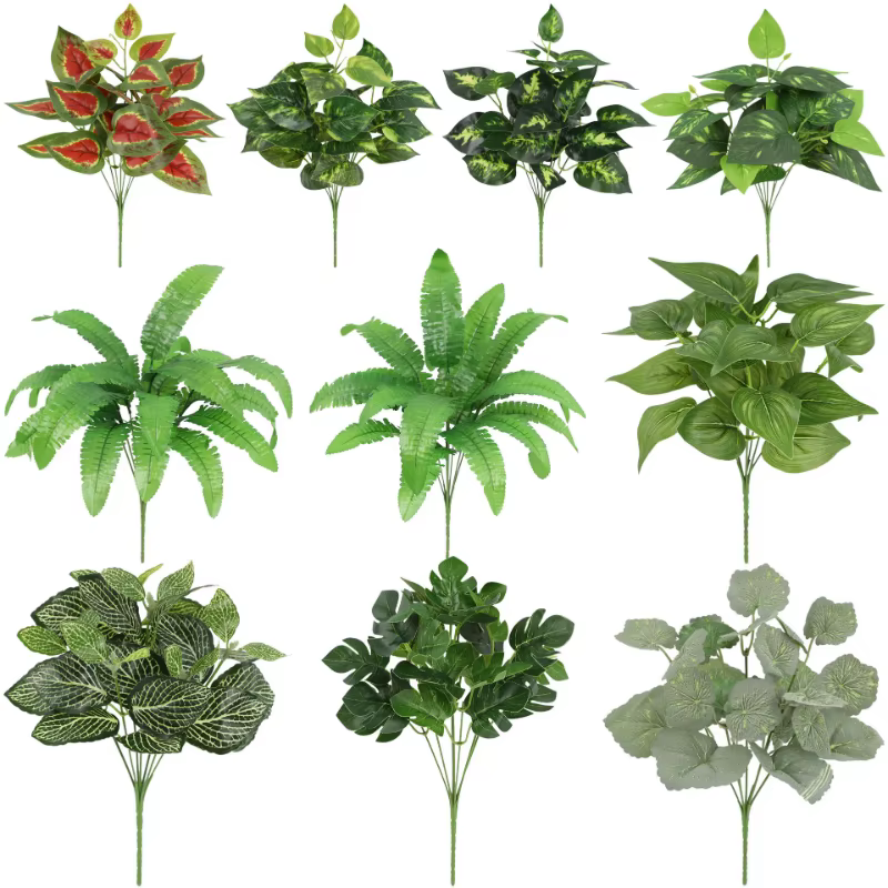 Plantes artificielles feuilles de soie écaille de tortue