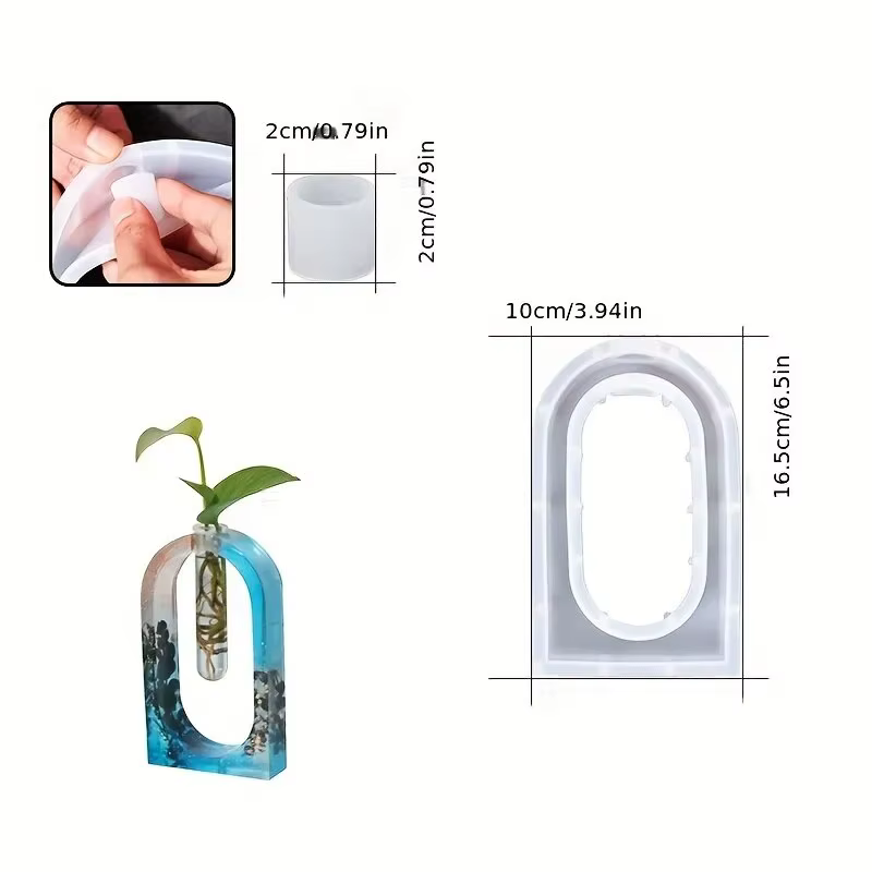 Moule en silicone pour pot de fleur arqué bricolage