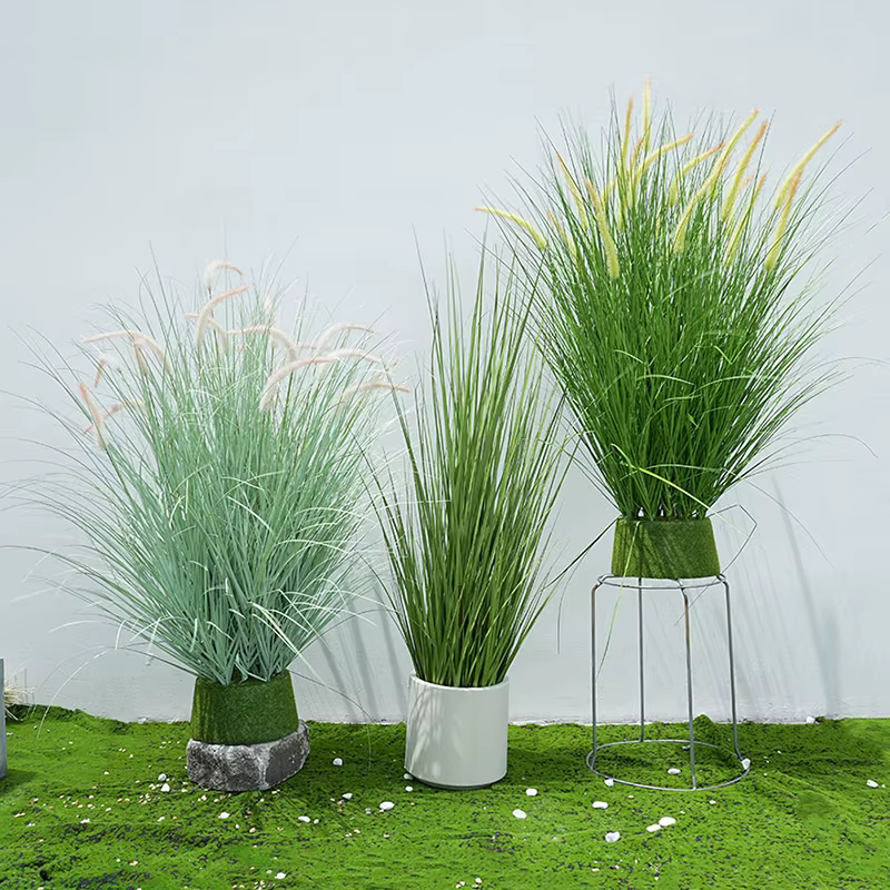 Grande plante verte bonsaï artificielle avec pot