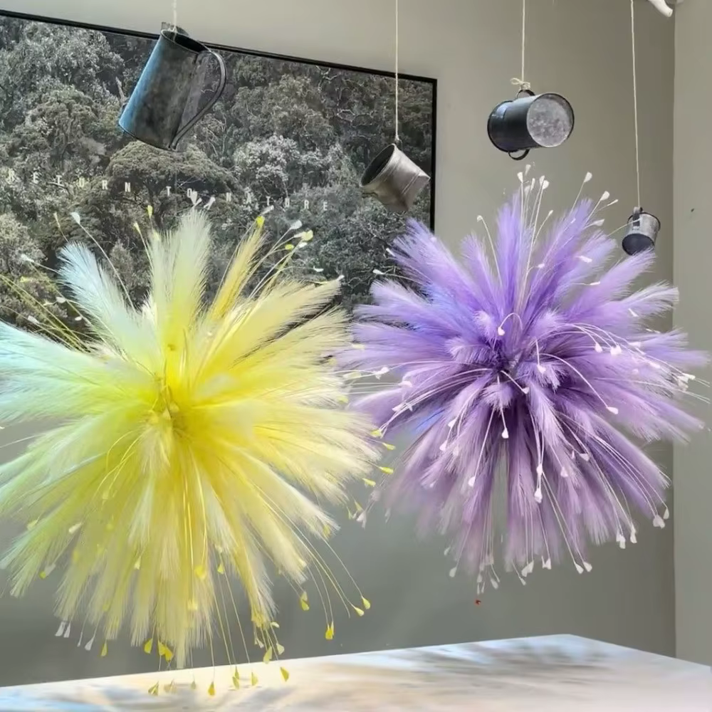 Herbe de la pampa artificielle pour aménagement paysager
