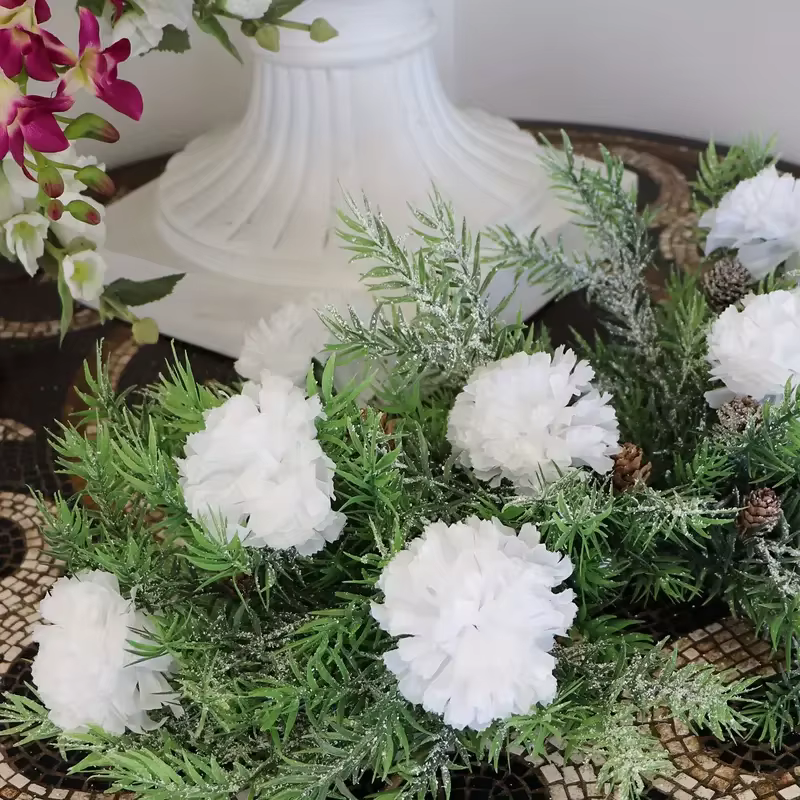 "100 pièces 3, 5" œillets artificiels-fleurs synthétiques réalistes pour arrangements funéraires/mariage et artisanat
