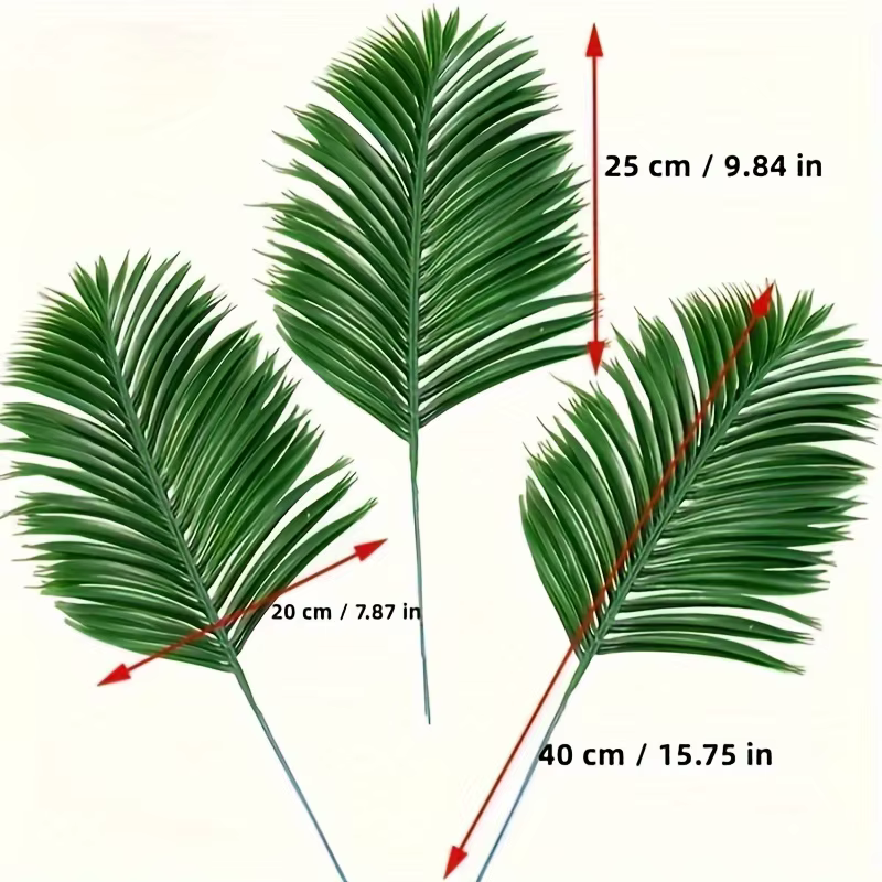 10/20 feuilles de palmier artificielles