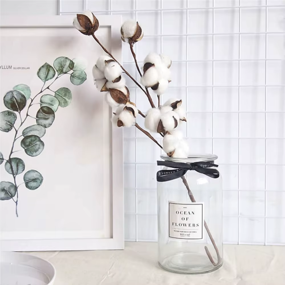 Fleurs de coton séchées naturellement