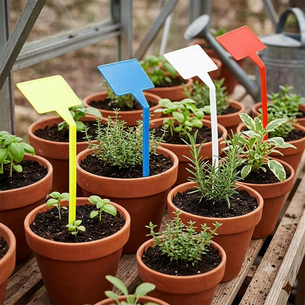 Étiquette de Jardinage en Plastique en Forme de T