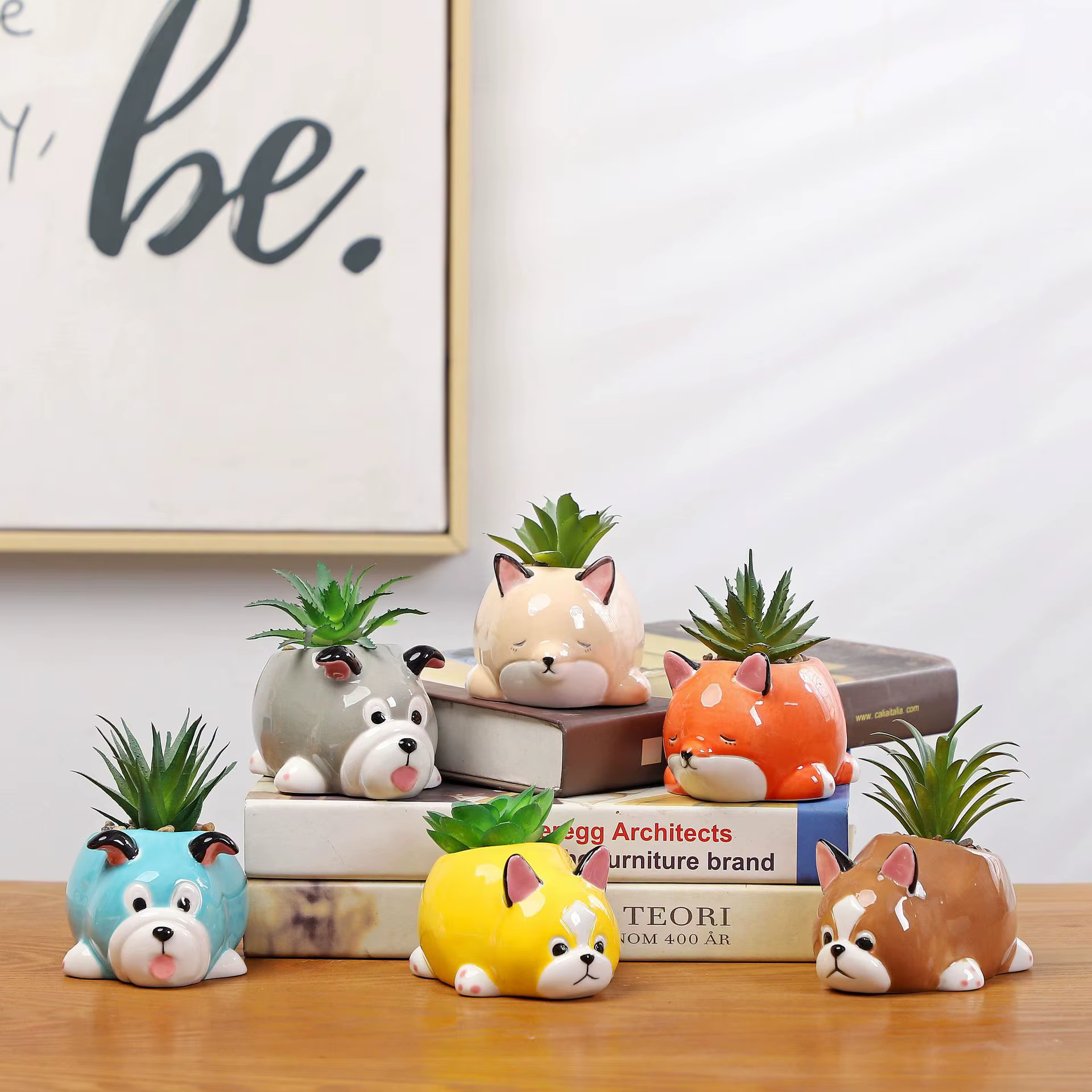 Pot de fleur animal en céramique
