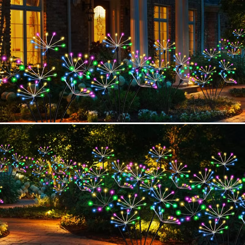 Lampes solaires LED en forme de fleurs