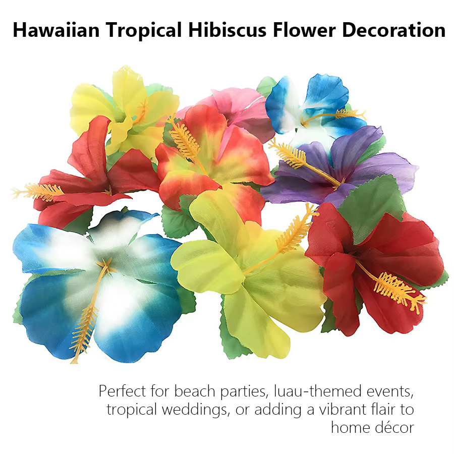 Fleurs d'hibiscus hawaïennes pour fête d'été